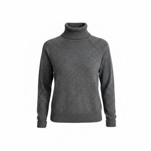 Real Clothes Saks Fifth Avenue Silk Cashmere Turtleneck Sweater Gray Size Medium